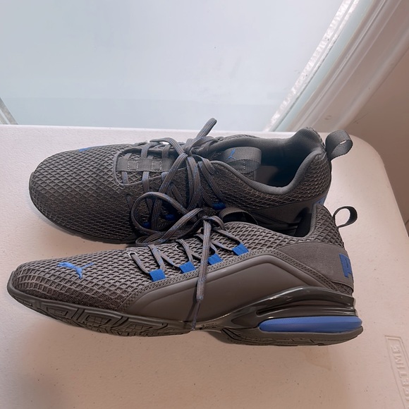 Puma, Axelion, Gray Mesh Men’s Training Sneakers Size 9.5 - Picture 2 of 9
